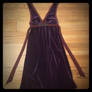 Free People Velvet & Lace Mini Dress BNWT